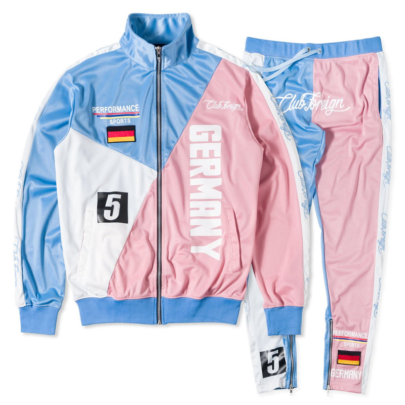 ClubForeign Color Block Tracksuit Jacket and Jogger Pants PBW - Trends Society